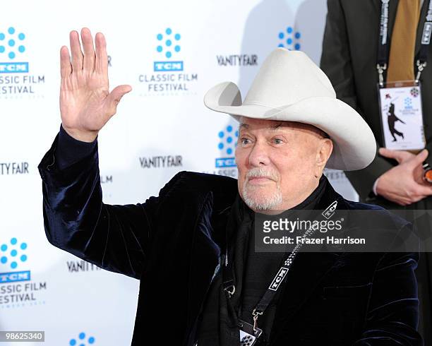 Actor Tony Curtis arrives at the TCM Classic Film Festival's "A Star Is Born" held at Mann's Chinese Theater on April 22, 2010 in Hollywood,...