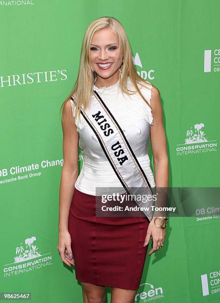 Kristen Dalton Miss USA 2009 attends the A Bid to Save the Earth Green Auction at Christie's on April 22, 2010 in New York City.