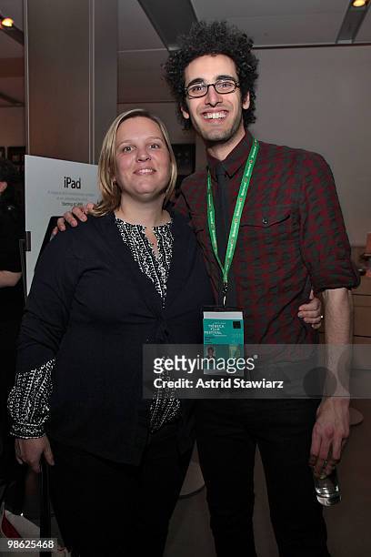 Benjamin Dorf and guest attend the TFF Filmmaker Party during the 2010 Tribeca Film Festival the at Apple Store Soho on April 22, 2010 in New York...