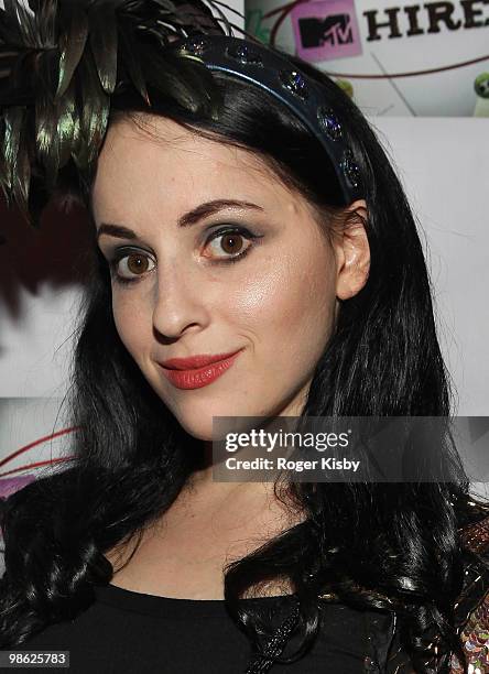 Artist/author Molly Crabapple attends the launch party for the new MTV News & Docs series "MTV Hired" at La Pomme on April 22, 2010 in New York City.