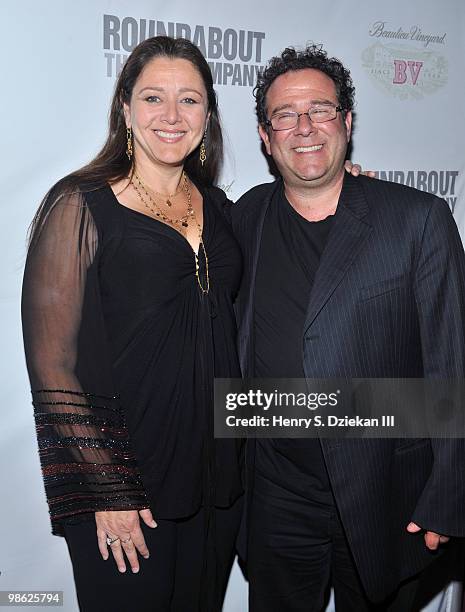 Camryn Manheim and Michael Greif attend the opening of "Sondheim on Sondheim" at the Roundabout Theatre Company on April 22, 2010 in New York City.