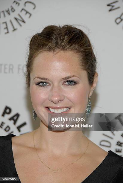 Actress Maggie Lawson attends An Evening with the cast of "Psych" at the Paley Center for Media on April 22, 2010 in Beverly Hills, California.