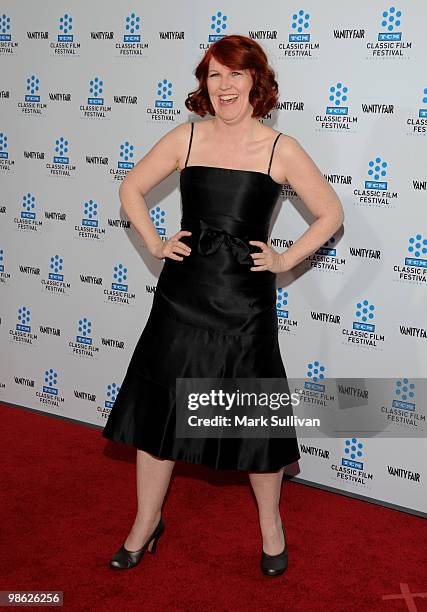 Actress Kate Flannery arrives at the opening night gala and premiere of the newly restored "A Star Is Born" at Grauman's Chinese Theatre on April 22,...