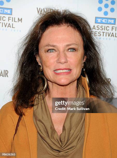 Actress Jacqueline Bisset arrives at the opening night gala and premiere of the newly restored "A Star Is Born" at Grauman's Chinese Theatre on April...