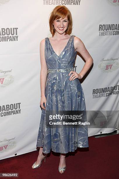 Actress Erin Mackey attends the opening of "Sondheim on Sondheim" at the Studio 54 on April 22, 2010 in New York City.