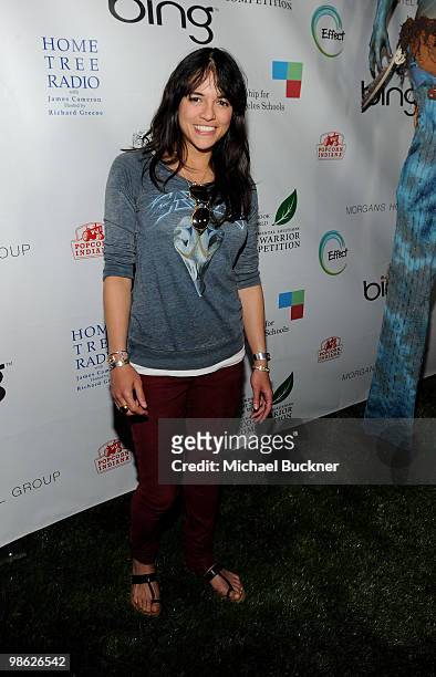 Actress Michelle Rodriguez attends the Earth Day celebration and screening of Avatar benefitting the Partnership for Los Angeles Schools at Nokia...