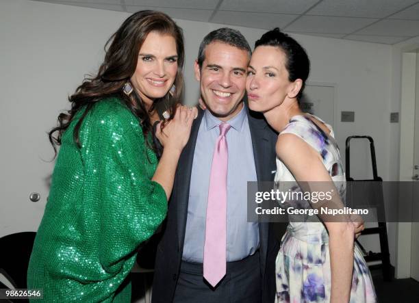 Brooke Shields, Andy Cohen and designer Cynthia Rowley attends the 45th Annual National Magazine Awards at Alice Tully Hall, Lincoln Center on April...