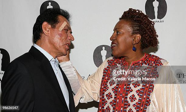 Actors Wes Studi and CCH Pounder attend AMPAS Presents "Acting In The Digital Age"n April 22, 2010 in Beverly Hills, California.