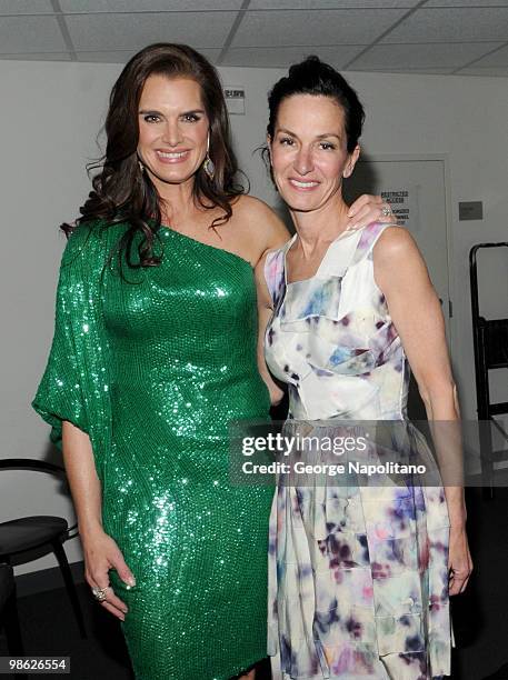 Actress Brooke Shields and designer Cynthia Rowley attend the 45th Annual National Magazine Awards at Alice Tully Hall, Lincoln Center on April 22,...
