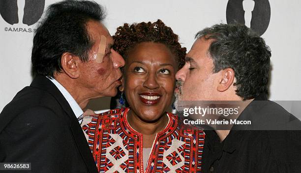 From L to R : Actors Wes Studi and CCH Pounder and Oscar winning producer Jon Landau attend AMPAS Presents "Acting In The Digital Age"n April 22,...