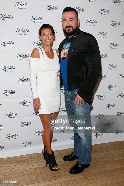 Malla Jones and Chris Salgardo attend the unveiling of Limited Edition Kiehl's Acai Damage-Protecting Toning Mists to benefit the Rainforest Alliance...