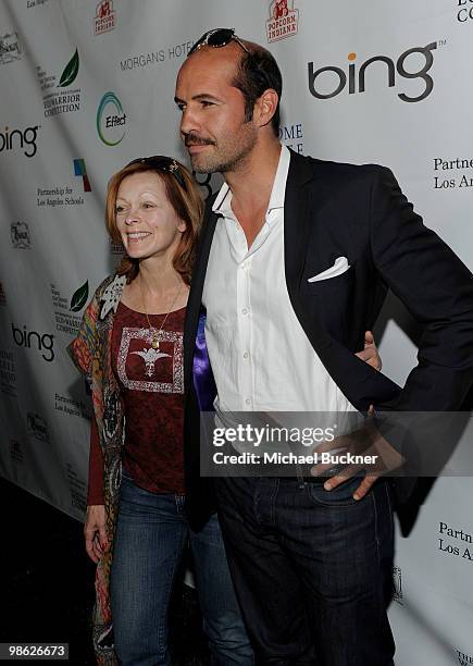 Actress Frances Fisher and actor Billy Zane attend the Earth Day celebration and screening of Avatar benefitting the Partnership for Los Angeles...