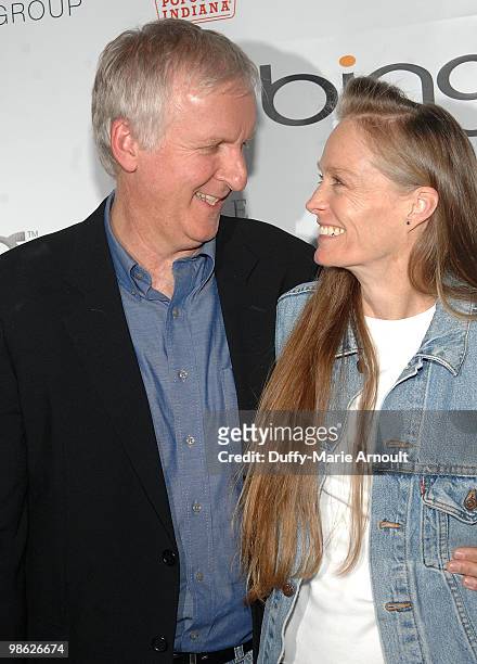 Director James Cameron and Suzy Amis Cameron attend Global Home Tree event celebrating the 40th Anniversary of Earth Day at JW Marriott Los Angeles...