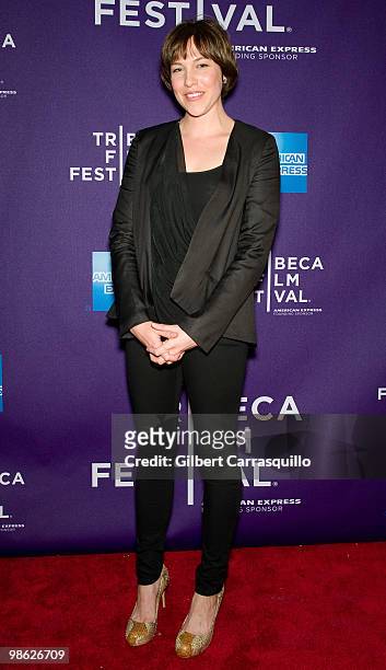 Actress Rebecca Henderson attends the "Meskada" premiere at the 9th Annual Tribeca Film Festival at Village East Cinema on April 22, 2010 in New York...