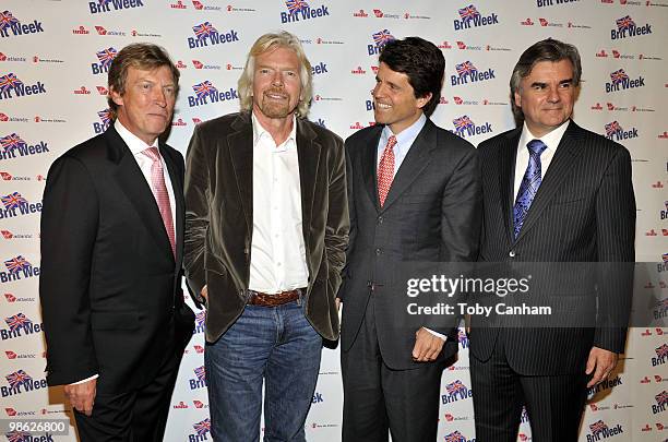 Nigel Lythgoe, Sir Richard Branson, Mark shriver and Bob Peirce attend the BritWeek 2010 charity event "Save The Children And Virgin Unite" held at...