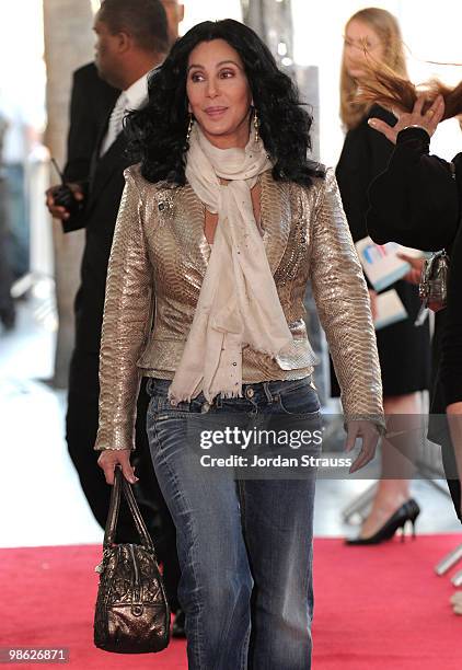 Singer/actress Cher arrives at the TCM Classic Film Festival's "A Star Is Born" held at Mann's Chinese Theater on April 22, 2010 in Hollywood,...