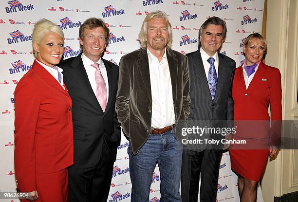 Nigel Lythgoe, Sir Richard Branson and Bob Peirce attend the BritWeek 2010 charity event "Save The Children And Virgin Unite" held at the Beverly...