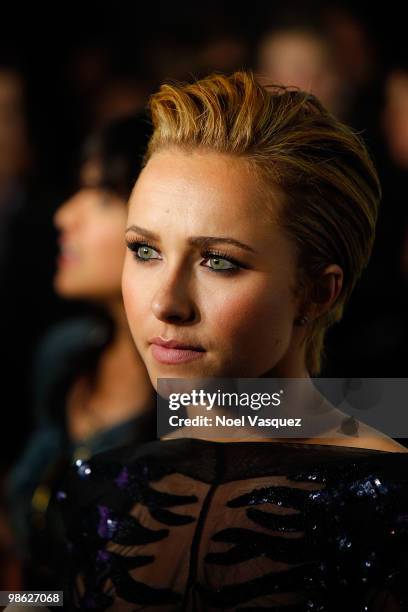 Hayden Panetierre attends James Cameron's Star-Studded Green Carpet VIP reception for Earth Day at the JW Marriott Los Angeles at L.A. LIVE on April...