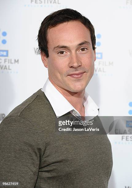 Actor Chris Klein attends the 2010 TCM Classic Film Festival opening night gala and premiere of "A Star is Born" at Grauman's Chinese Theatre on...