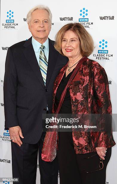 Host Robert Osborne and actress Diane Baker attend the TCM Classic Film Festival screening of a "A Star Is Born" at Grauman's Chinese Theater on...