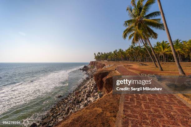 surfing in varkala - varkala beach stock pictures, royalty-free photos & images