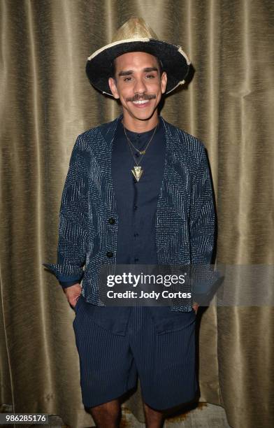 Actor Ray Santiago poses backstage at the Academy Of Science Fiction, Fantasy & Horror Films' 44th Annual Saturn Awards held at The Castaway on June...