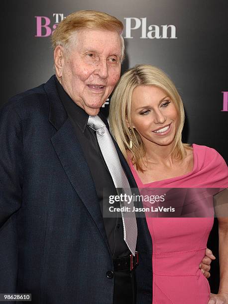 Sumner Redstone and guest attend the premiere of "The Back-Up Plan" at Regency Village Theatre on April 21, 2010 in Westwood, California.