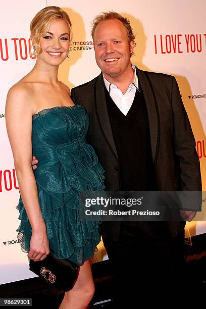Yvonne Strahovski and Peter Hellier attend the premiere of "I Love You Too" at Village Jam Factory on April 23, 2010 in Melbourne, Australia.