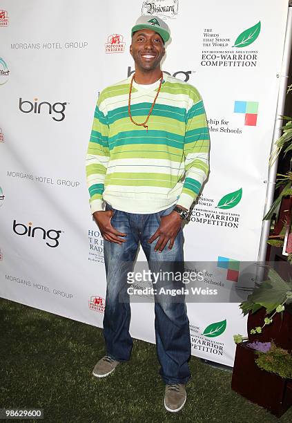 John Salley attends the 'Global Home Tree' Earth Day VIP reception hosted by James Cameron at the JW Marriott Los Angeles at L.A. LIVE on April 22,...