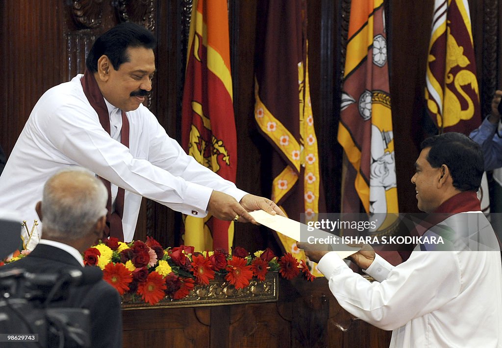 Sri Lankan President Mahinda Rajapaksa (