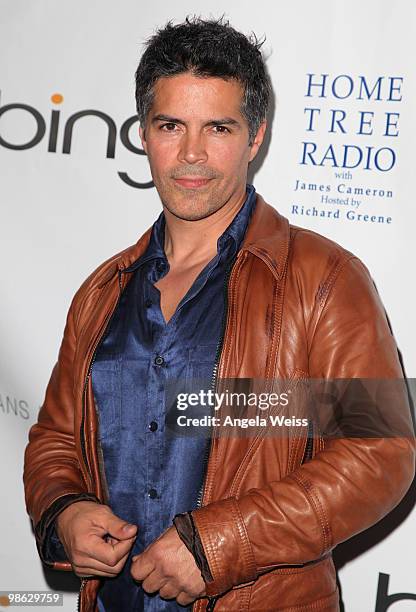 Esai Morales attends the 'Global Home Tree' Earth Day VIP reception hosted by James Cameron at the JW Marriott Los Angeles at L.A. LIVE on April 22,...