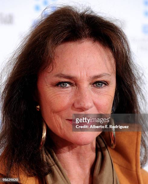 Actress Jacqueline Bisset arrives at the TCM Classic Film Festival's gala opening night world premiere of the newly restored film "A Star Is Born" at...