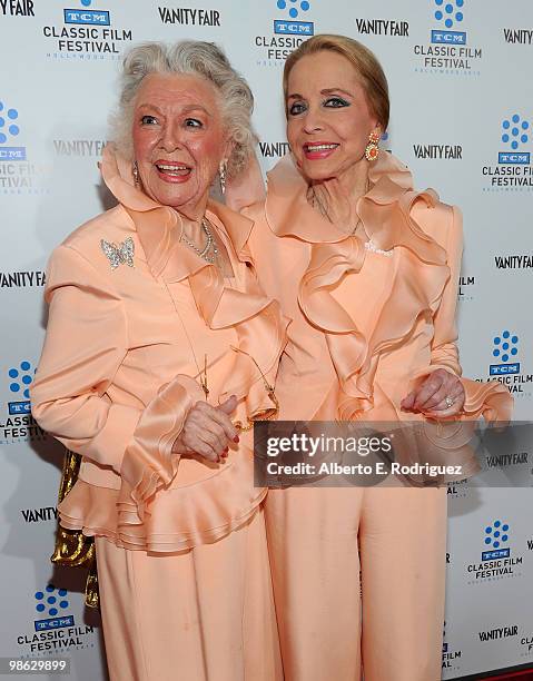 Actress Ann Rutherford and actress Anne Jeffreys arrive at the TCM Classic Film Festival's gala opening night world premiere of the newly restored...