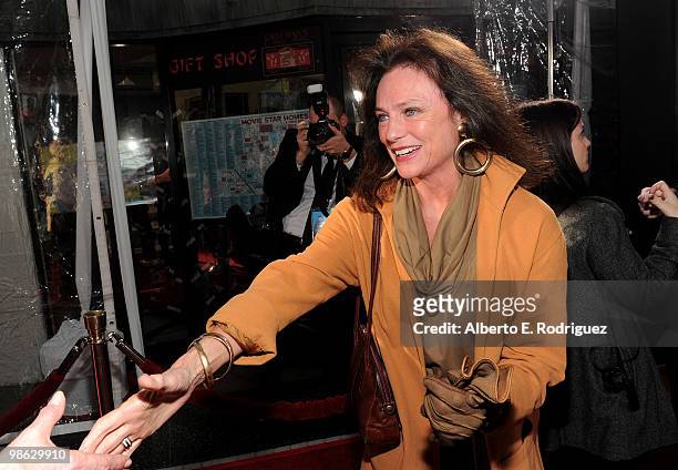 Actress Jacqueline Bisset arrives at the TCM Classic Film Festival's gala opening night world premiere of the newly restored film "A Star Is Born" at...