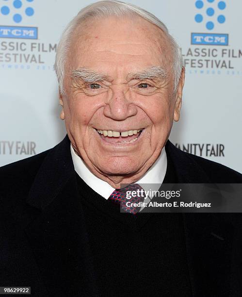 Actor Ernest Borgnine arrives at the TCM Classic Film Festival's gala opening night world premiere of the newly restored film "A Star Is Born" at...