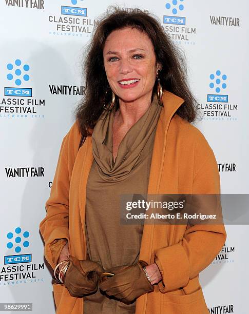 Actress Jacqueline Bisset arrives at the TCM Classic Film Festival's gala opening night world premiere of the newly restored film "A Star Is Born" at...