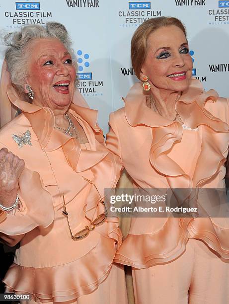 Actress Ann Rutherford and actress Anne Jeffreys arrive at the TCM Classic Film Festival's gala opening night world premiere of the newly restored...