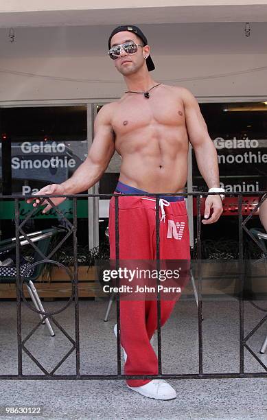 Michael "The Situation" Sorrentino is seen on April 22, 2010 in Miami Beach, Florida.