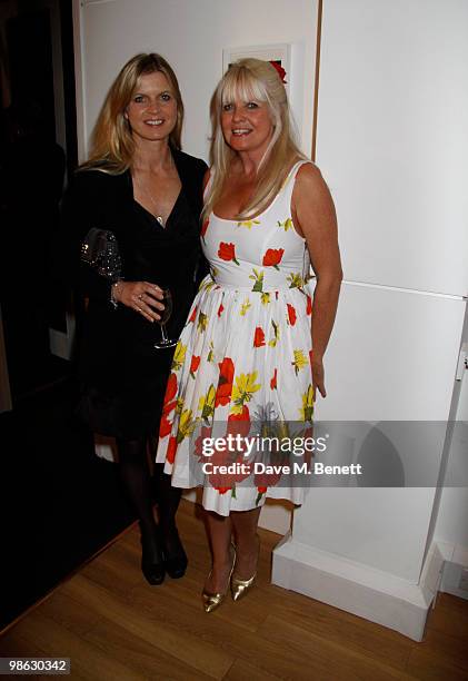 Lindsey Carlos Clarke attends a viewing of photographs and art featuring work by Irish photographer Bob Carlos Clarke at the "Little Black Gallery"...