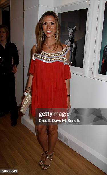 Heather kerzner attends a viewing of photographs and art featuring work by Irish photographer Bob Carlos Clarke at the "Little Black Gallery" London,...