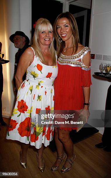 Heather kerzner attends a viewing of photographs and art featuring work by Irish photographer Bob Carlos Clarke at the "Little Black Gallery" London,...