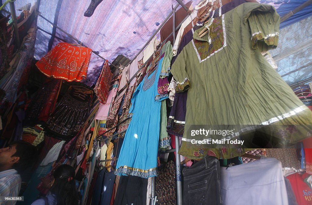 A view of the Janpath Stalls In Delhi