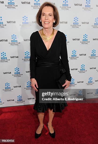Actress Susan Kohner arrives at the TCM Classic Film Festival's gala opening night world premiere of the newly restored film "A Star Is Born" at...