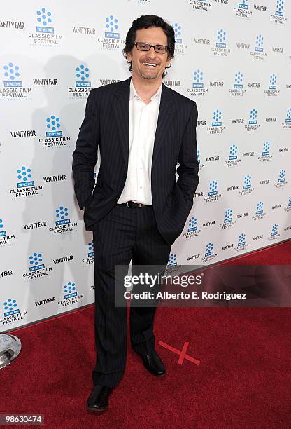 Host Ben Mankiewicz arrives at the TCM Classic Film Festival's gala opening night world premiere of the newly restored film "A Star Is Born" at...