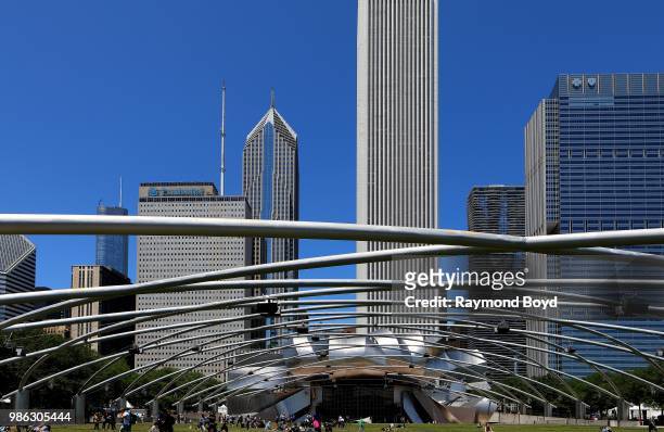 Architect Frank Gehry's Jay Pritzker Pavilion in Millennium Park in Chicago, Illinois on June 23, 2018. MANDATORY MENTION OF THE ARTIST UPON...