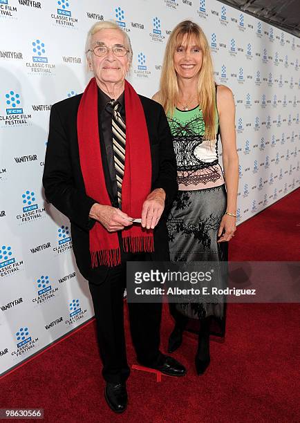 Actor Martin Landau and Gretchen Becker arrive at the TCM Classic Film Festival's gala opening night world premiere of the newly restored film "A...