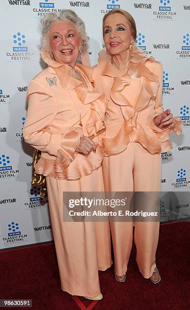 Actress Ann Rutherford and actress Anne Jeffreys arrive at the TCM Classic Film Festival's gala opening night world premiere of the newly restored...