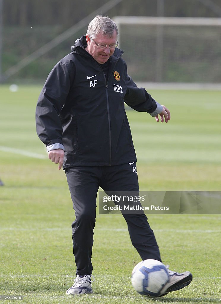 Manchester United Training Session and Press Conference