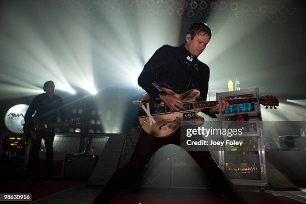 Angels & Airwaves perform at the Lifestyle Communities Pavilion on April 22, 2010 in Columbus, Ohio.