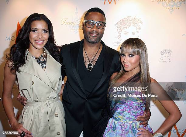 Adrienne Bailon, Kieth Campbell and Media Personality Julissa Bermudez attends the "Cuts Of Our Infirmities" book launch party at the Tracy Reese...